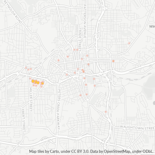 27157 Business Density Heatmap