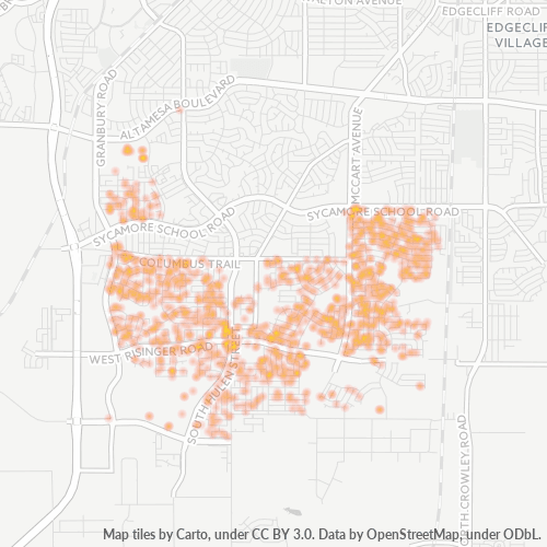 76123 Business Density Heatmap