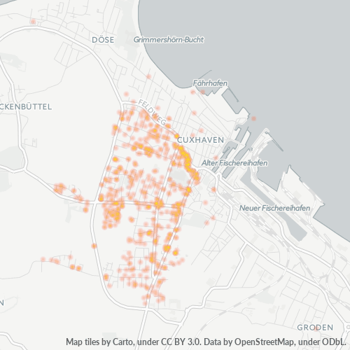 Heatmap für plz 27474
