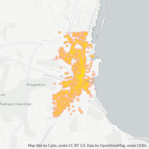 4600 Heatmap over forretningstæthed