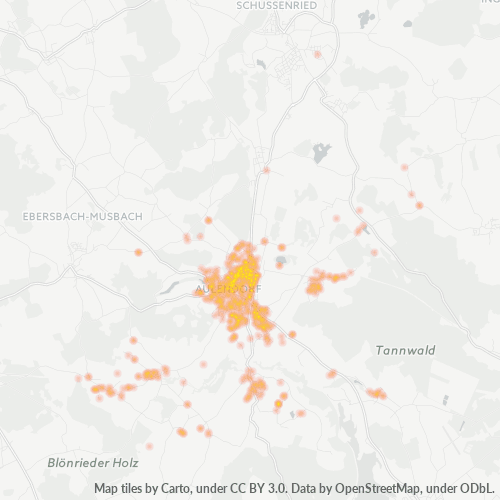 Heatmap für plz 88326