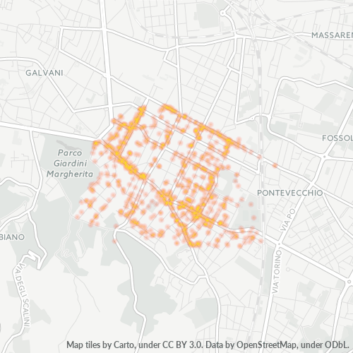 40137 Mappa di concentrazione per la densità di aziende