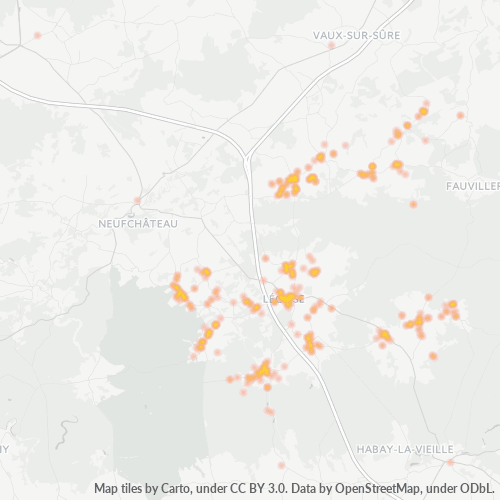 Heatmap voor postcode 6860
