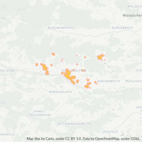 Heatmap für plz 96132