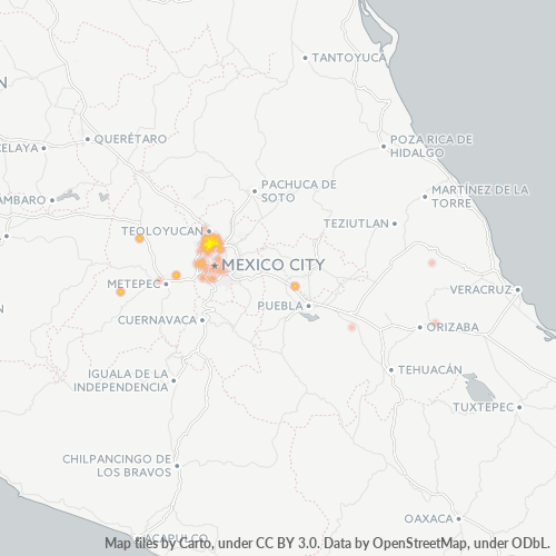 54900 Mapa de calor de densidad empresarial