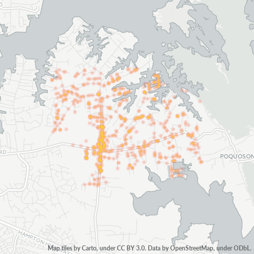 23662 Business Density Heatmap