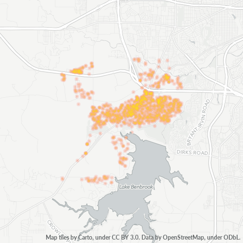 76126 Business Density Heatmap