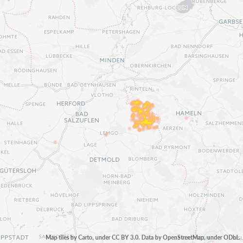32699 Standortdichte-Heatmap
