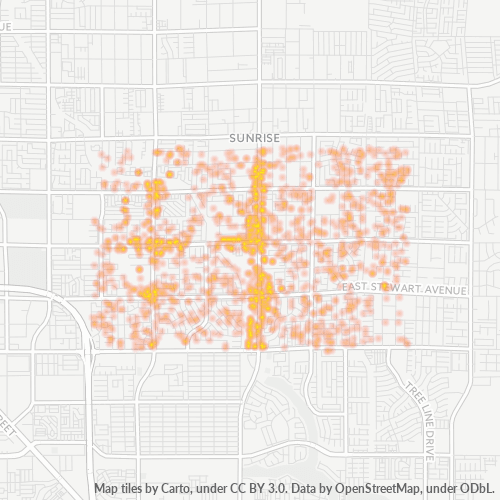 89110 Business Density Heatmap