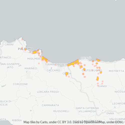 Mappa di calore per cap 90010
