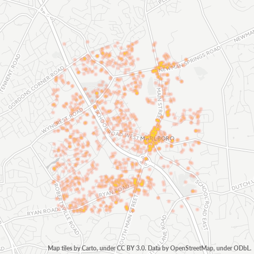 07746 Business Density Heatmap