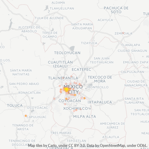11580 Mapa de calor de densidad empresarial