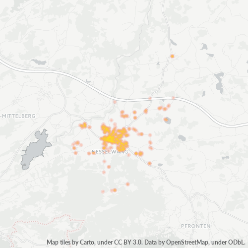 Heatmap für plz 87484