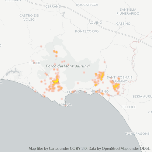 Mappa di calore per cap 04020