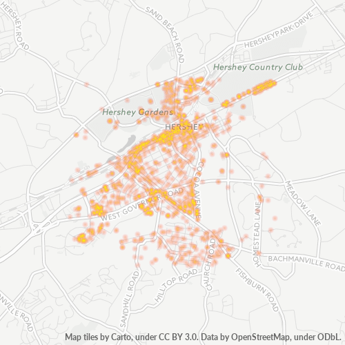 17033 Business Density Heatmap