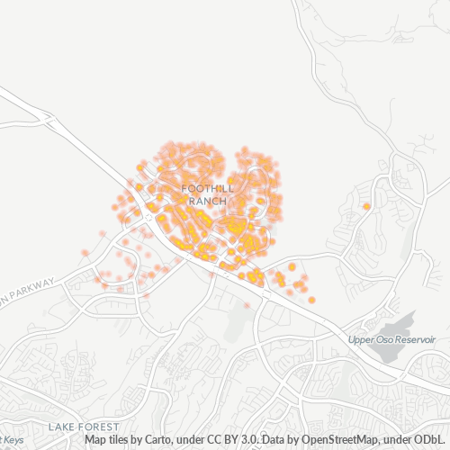 92610 Business Density Heatmap