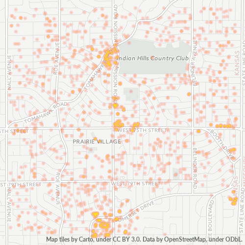 66208 Business Density Heatmap