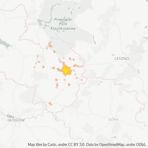 67-400 Mapa intensywności działalności gospodarczej