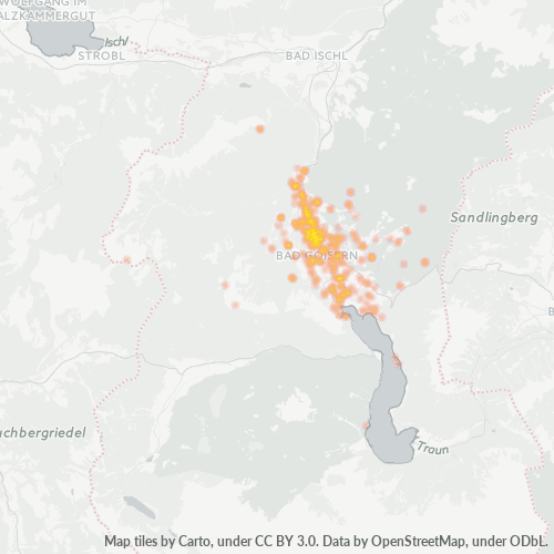 Heatmap für postleitzahl 4822
