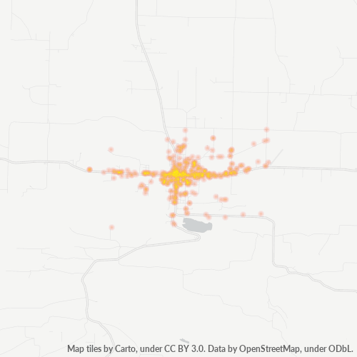 72855 Business Density Heatmap