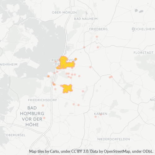 Heatmap für plz 61191