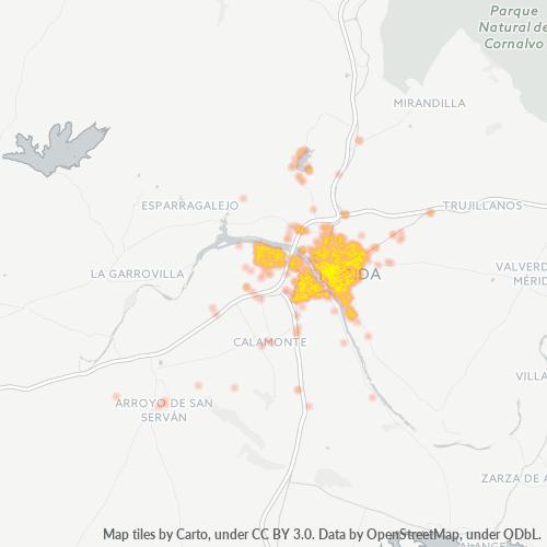 Mapa de calor para código postal 06800