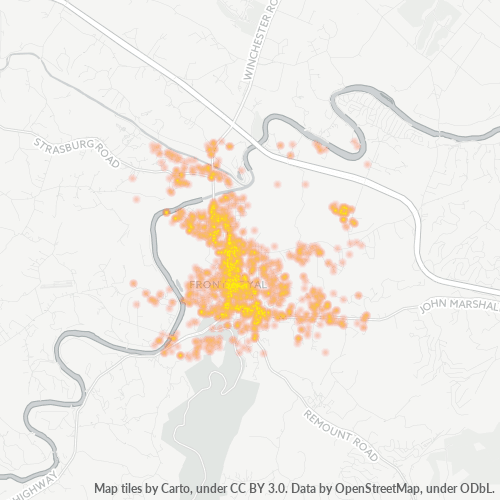 22630 Business Density Heatmap