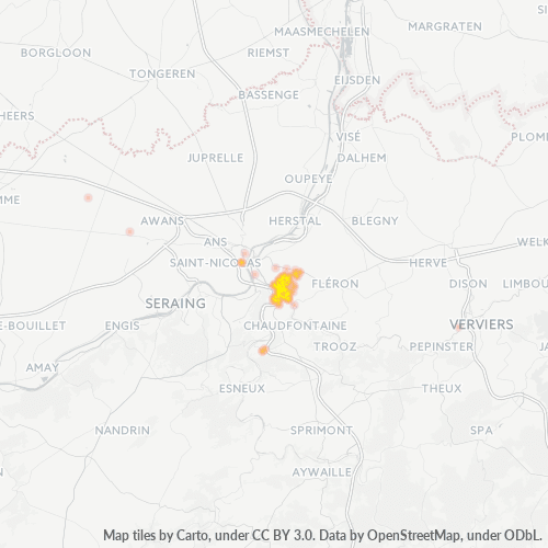 Heatmap voor postcode 4032