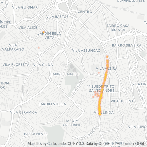 09180-000 Mapa de calor de densidad empresarial