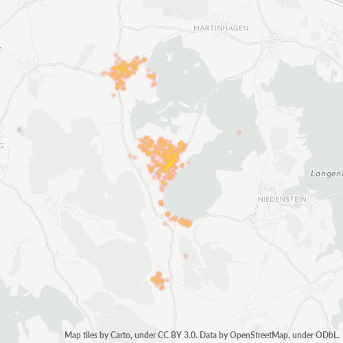 Heatmap für plz 34308
