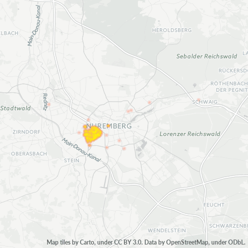 Heatmap für plz 90439