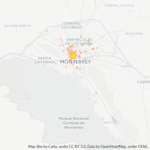 64440 Mapa de calor de densidad empresarial