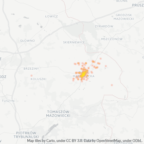 96-200 Mapa intensywności działalności gospodarczej