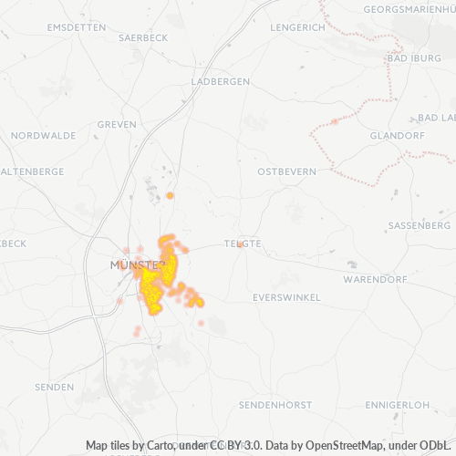 48155 Standortdichte-Heatmap