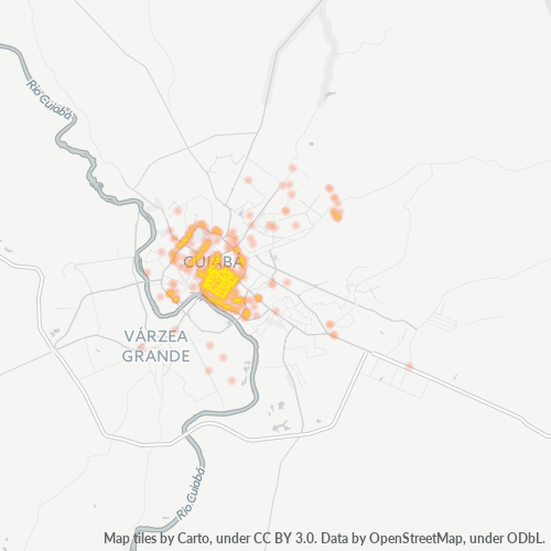 78015-000 Mapa de calor de densidad empresarial