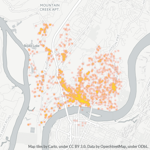 37405 Business Density Heatmap