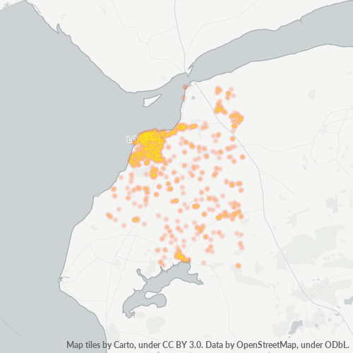 9670 Heatmap over forretningstæthed