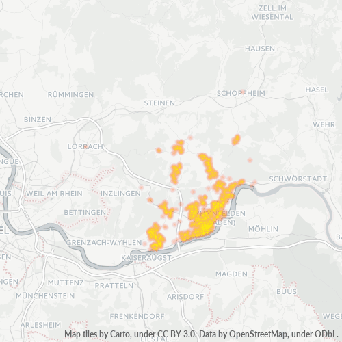 Heatmap für plz 79618