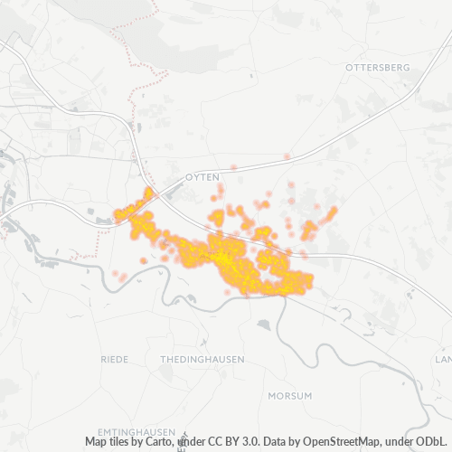 Heatmap für plz 28832