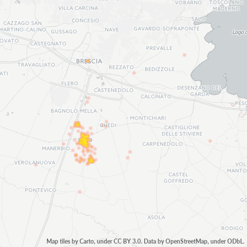 Mappa di calore per cap 25024