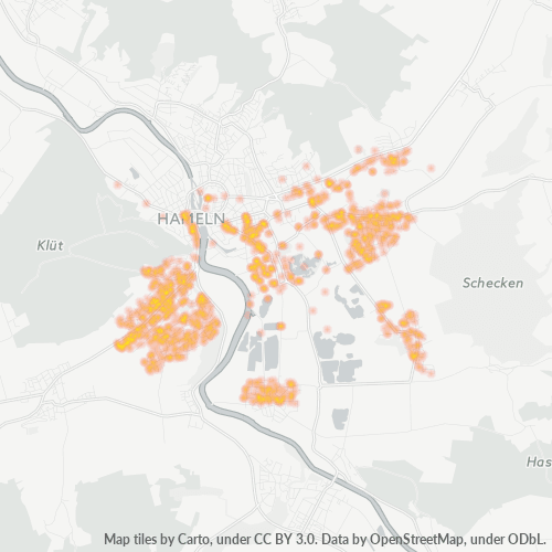 Heatmap für plz 31789