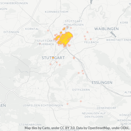 70376 Standortdichte-Heatmap