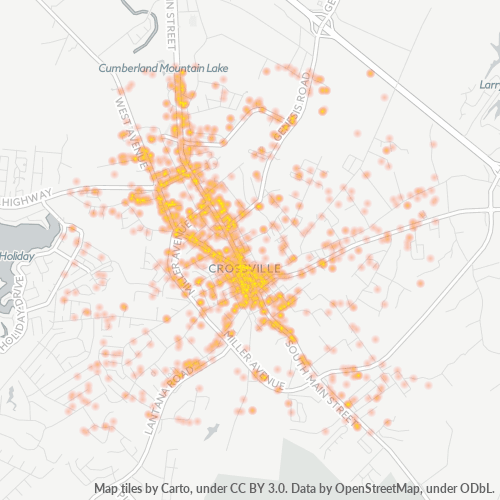 38555 Business Density Heatmap