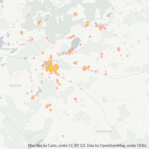Heatmap für plz 19089