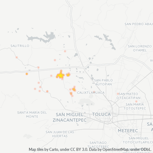 50900 Mapa de calor de densidad empresarial