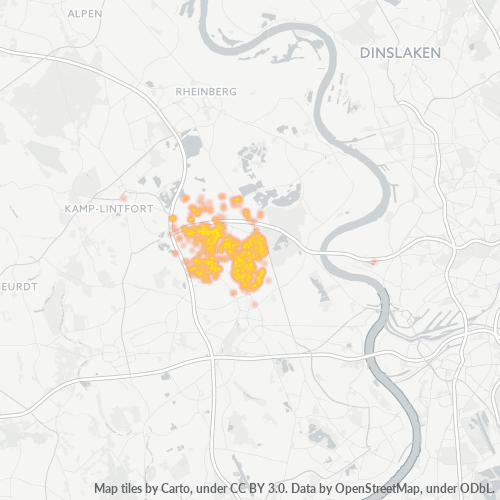 Heatmap für plz 47445