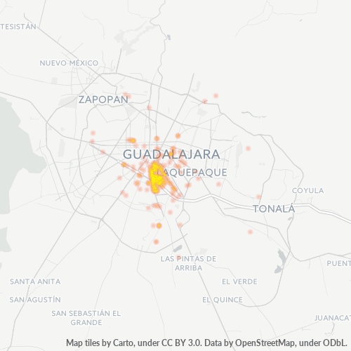 44440 Mapa de calor de densidad empresarial