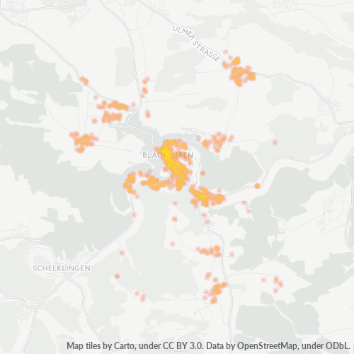 Heatmap für plz 89143