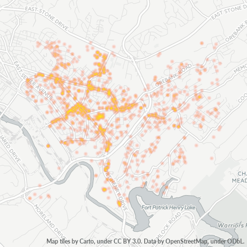 37664 Business Density Heatmap