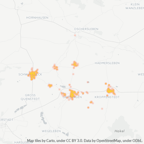 Heatmap für plz 39397